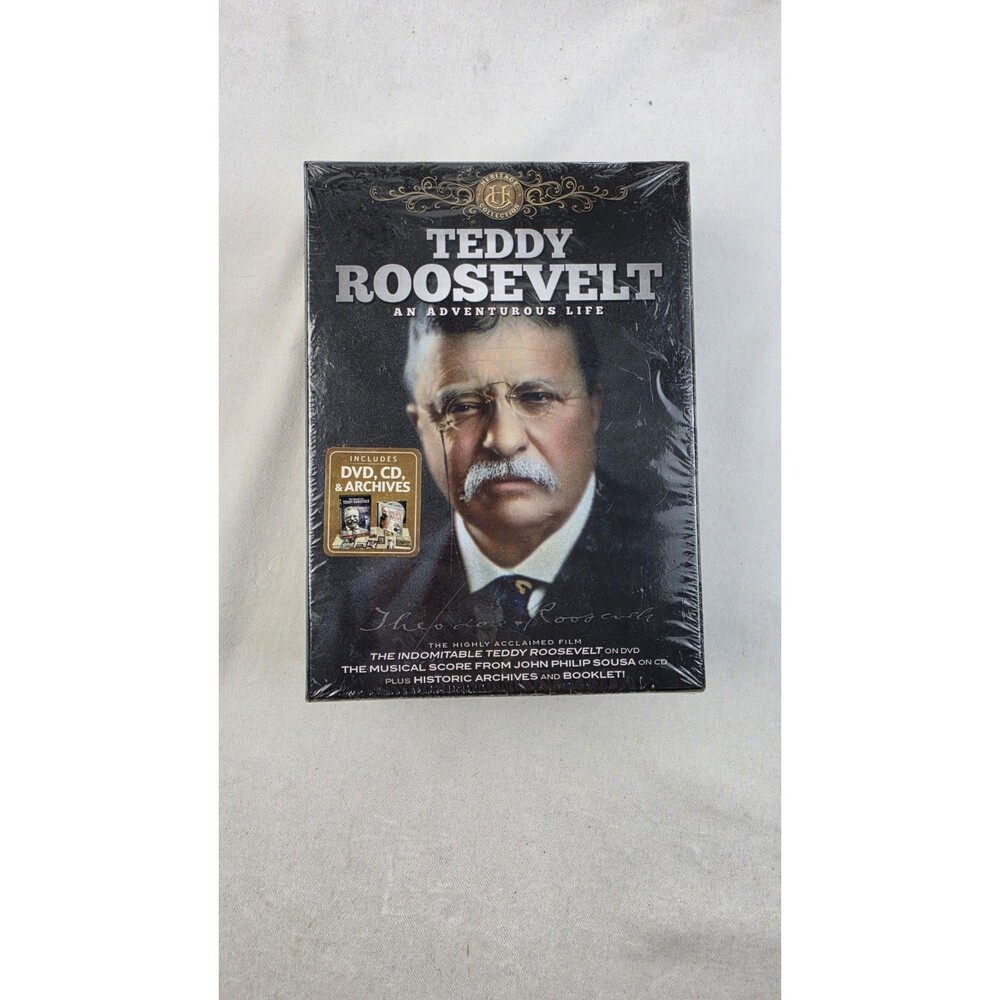 Teddy Roosevelt: An Adventurous Life History DVD CD Channel Box (Sealed)